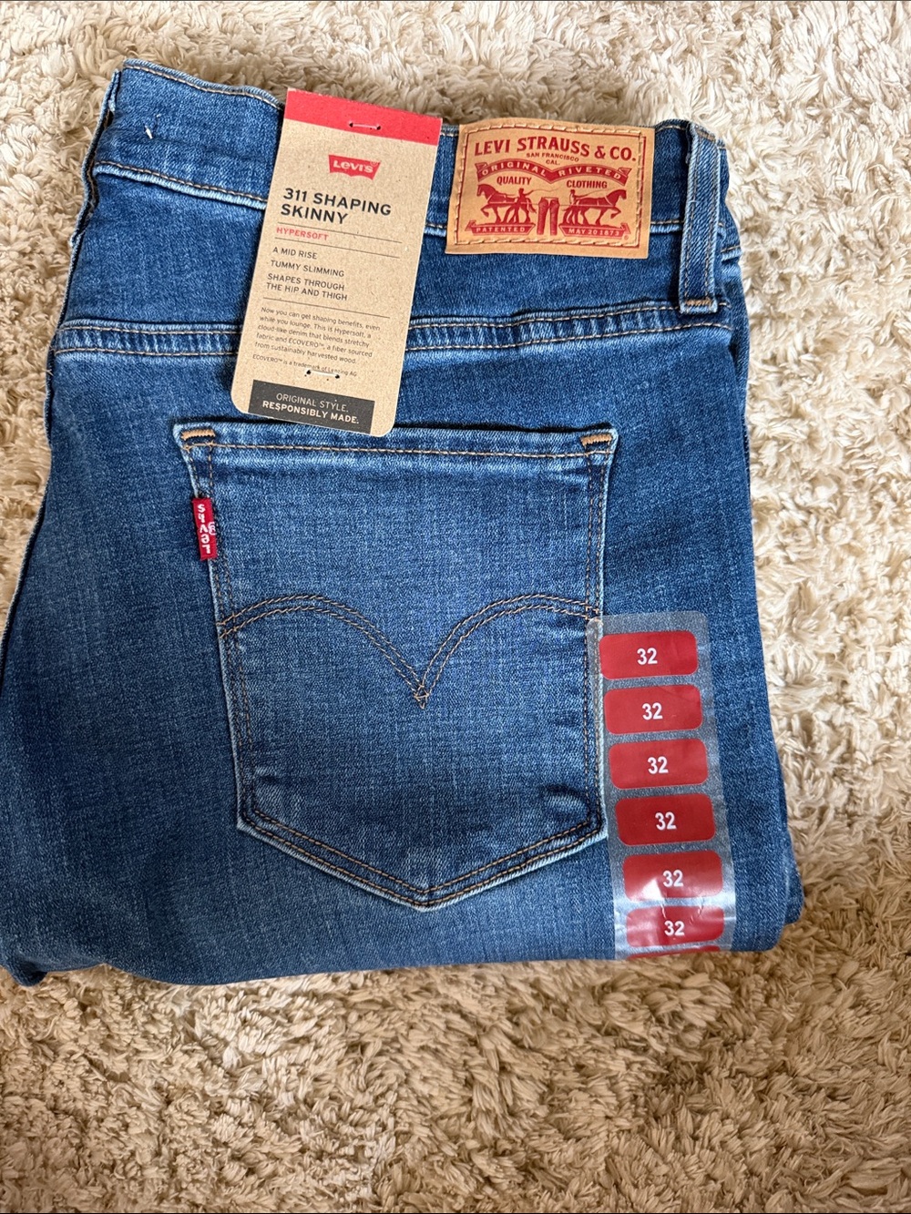 Levi's Blue 311 Shaping Skinny Jeans